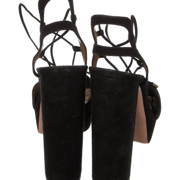 Aquazzura Suede Slingback Strappy Heels (38.5) - Picture 4 of 6